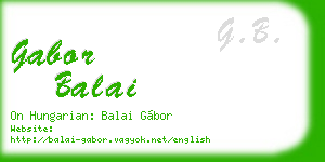 gabor balai business card