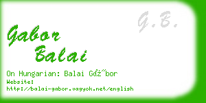 gabor balai business card